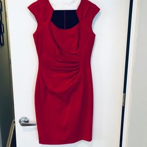Calvin Klein red cocktail dress